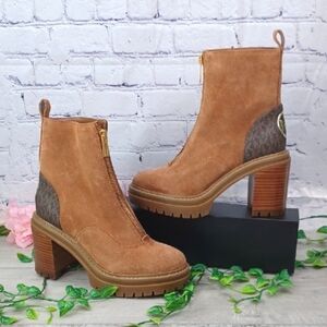 Michael Kors Cyrus Lug Sole Suede Boot NWOB